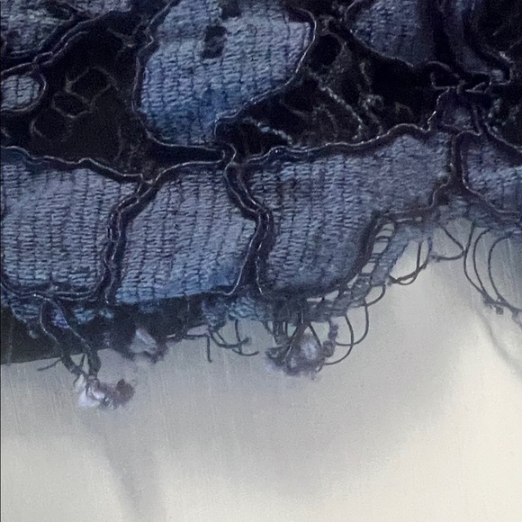 VENUS Blue and Black Floral Lace Dress - Picture 14 of 14